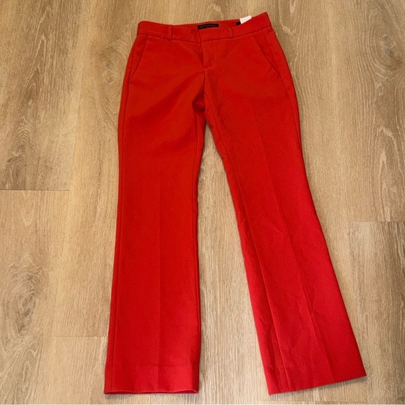Banana Republic Logan style Vibrant Red Trousers Size 0P - Picture 5 of 9